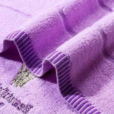 Lavender Embroidered Towels bathroom High Quality Cotton Large Bath Towel for Women travel Absorbent 2 colours Beach Face Towel