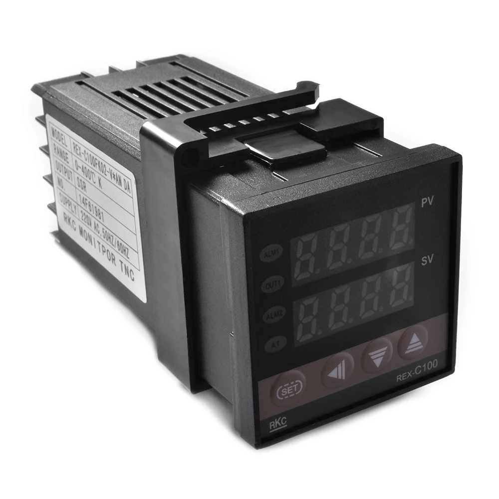 

Digital AC 220V PID REX-C100 Temperature Controller 40A SSR K Thermocouple 400C BI602-603