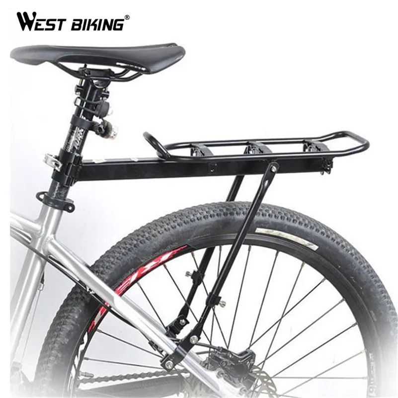 

WEST BIKING Bicycle Rack 50 Capacity Aluminum Alloy V Brake Carrier Adjustable Luggage Stand Bicicleta Cycling Bike Rack Real