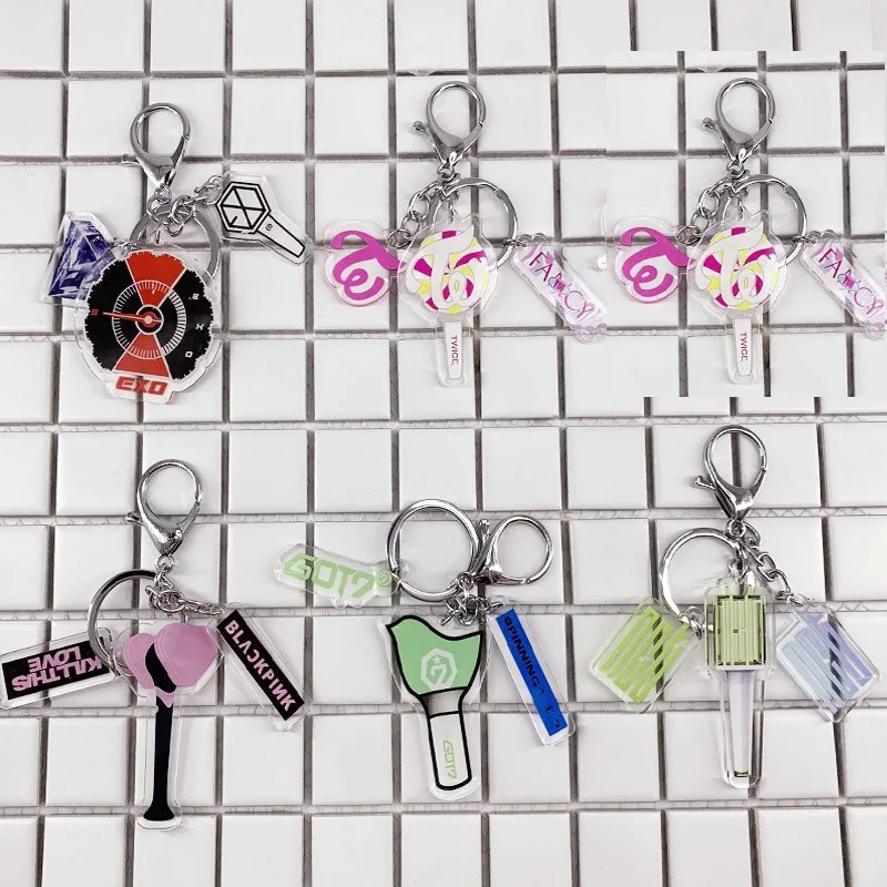 

Kpop Blackpink Exo Got7 Nct Twice Keychain The Same Key Clasp Pendant Key Ringwallet Chain Bag Charm Key Chain Wholesale New