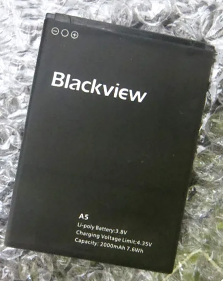 Оригинальный аккумулятор Blackview A5 2000 мАч 3 8 в для смартфонов 3G Android 6 0 4 5 дюйма