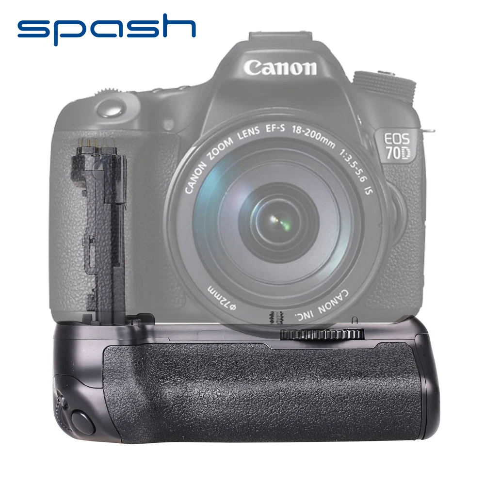 Spash многофункциональная Вертикальная Батарейная ручка для камеры Canon EOS 70D 80D, сменный BG-E14, профессиональный держатель для батареи, работает с LP-E6