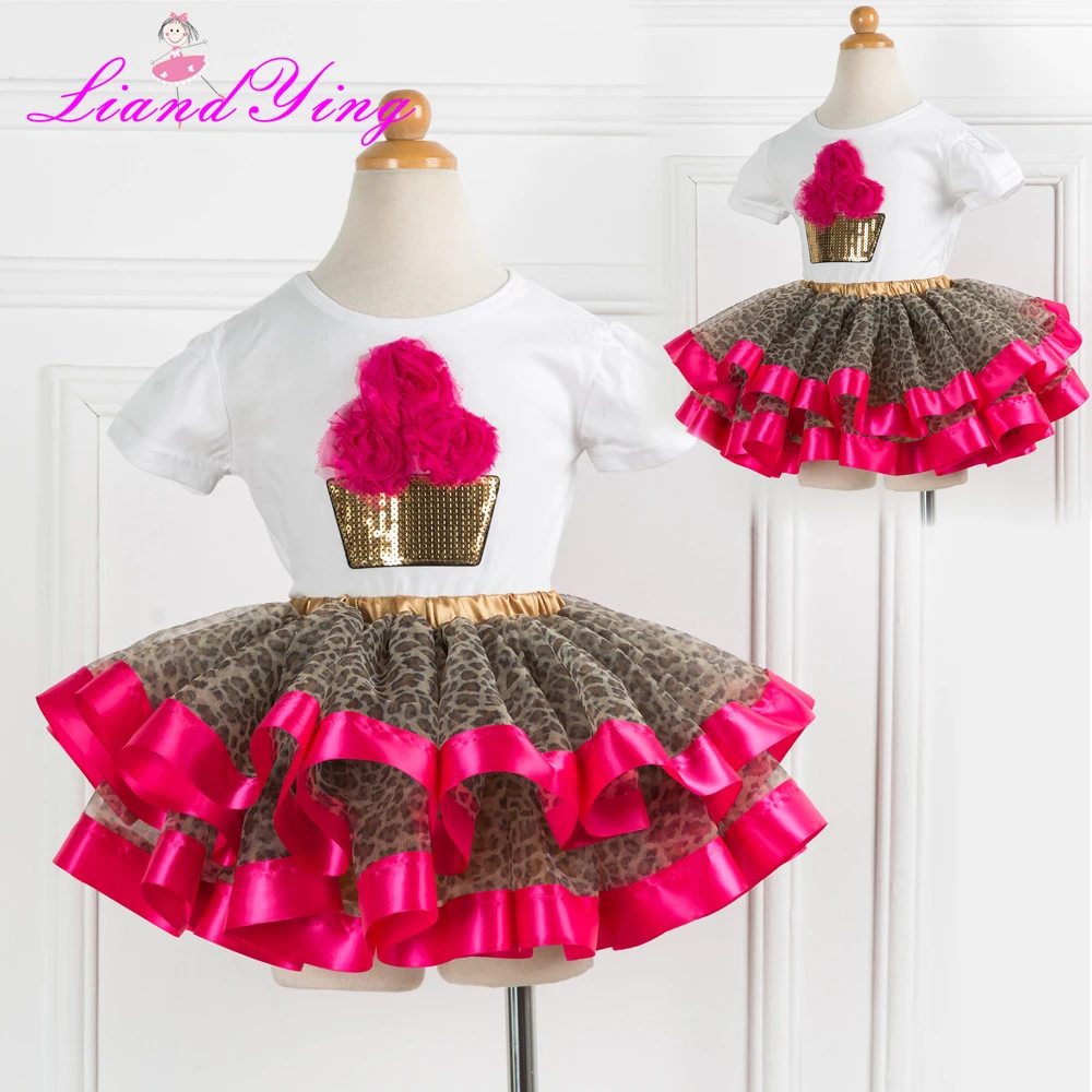 От 2 до 12 лет Детская одежда для девочек леопардовая юбка цветочный топ летний костюм корейский стиль детские комплекты одежды для малышей Комплект