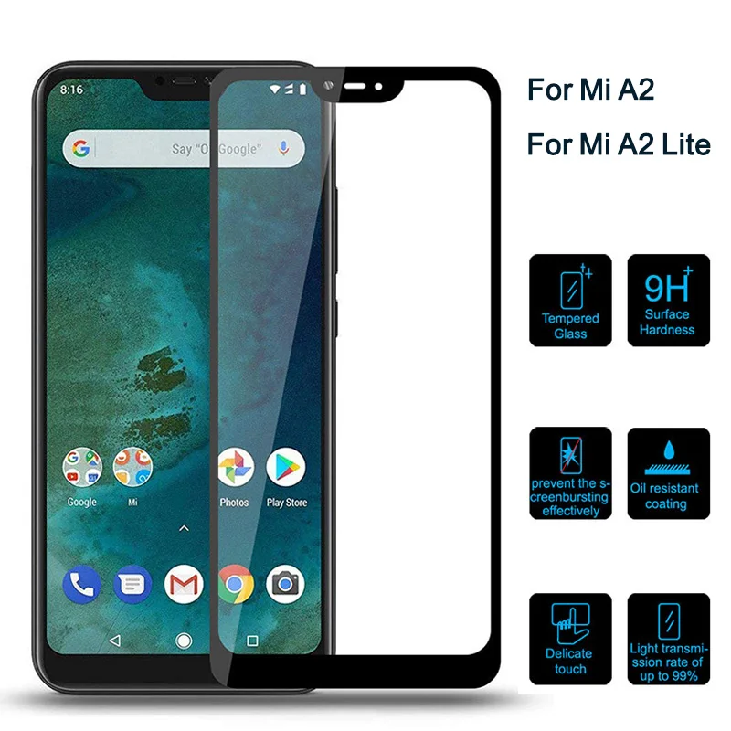 Защитное стекло для MiA2 Lite light pro закаленное Xiaomi mia 2 lite xaomi mia2 life mi a2lite | Мобильные