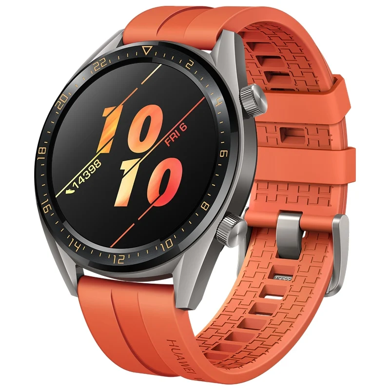 Оригинальные Смарт-часы huawei GT с gps монитором сердечного ритма, смарт-спортивный ремешок - Цвет: Orange