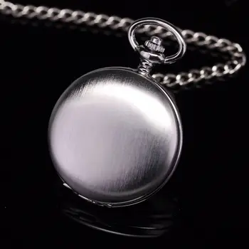 

FULL HUNTER POLISHED SILVER PLAIN MEN GROOM WEDDING GIFT WIND UP POCKET WATCH