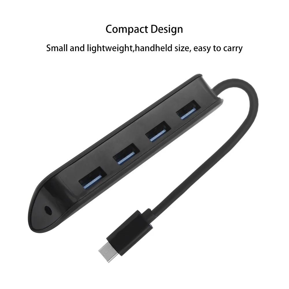 CHUYI USB Type-C HUB 4 port USB 3.0 EU/AU /US/UK HUB DC 5V Type Power Adapter C Splitter For Huawei Xiaomi Laptop Accessories