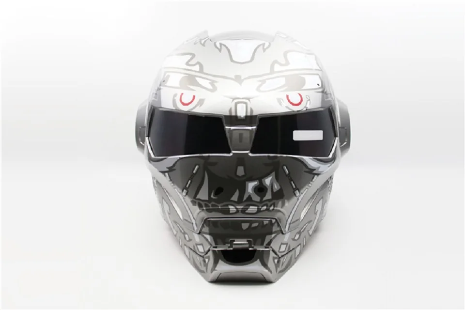 MASEI 610 IRONMAN мотор велосипедный шлем Серый Терминатор шлем мотокросса половина шлем Личность открытый шлем тренд велосипедный шлем