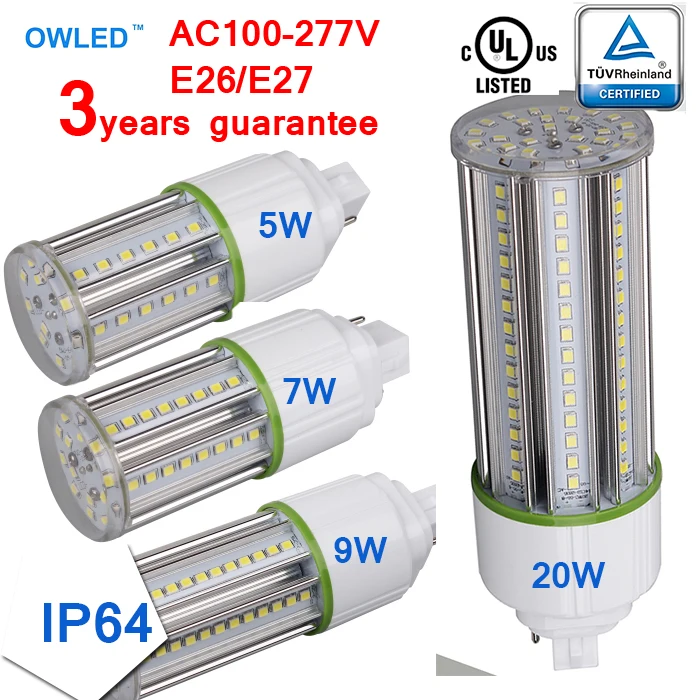G24d/g24q/g24 Светодиодные лампочки pl Street Сад Двор ul/cul/tuv 5 Вт 7 вт 9 Вт 12 Вт 15 Вт 20 Вт закрытым Освещение светильники мозоли