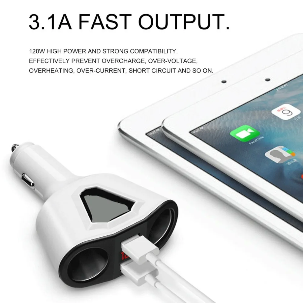 المزدوج USB شاحن سيارة للجوال هاتف لوحي GPS QC 3.1A سريعة شاحن سيارة-شاحن سيارة مهايئ شاحن الهاتف ل سامسونج Xiaomi المزدوج USB شاحن سيارة للجوال هاتف لوحي GPS QC 3.1A سريعة شاحن سيارة-شاحن سيارة مهايئ شاحن الهاتف ل سامسونج Xiaomi