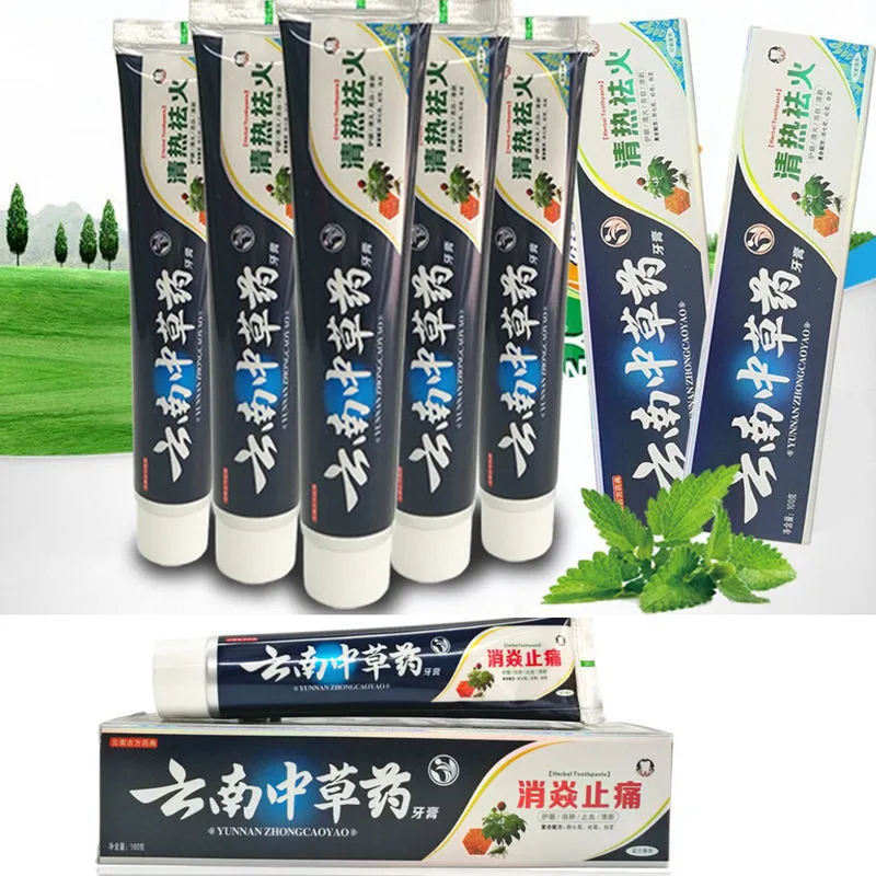 Зубная паста Юньнань байяо 180 отбеливающая зубная паста|yunnan baiyao toothpaste|black