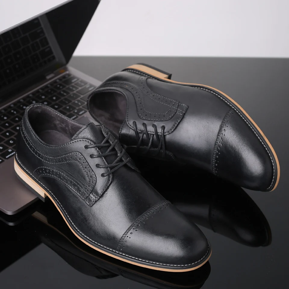 DESAI мужские строгие туфли кожаные туфли-оксфорды для Для мужчин Туалетная Свадебные Для мужчин башмаки офисные туфли на шнуровке мужские