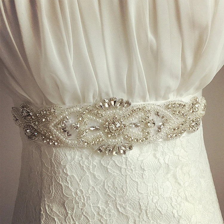 Hermosos Cristales Boda Sash Piedras Con Cuentas Cinta de Marfil Vestidos de Novia de la Boda Cinturones En Stock cinturones de mujer|ivory wedding belt|wedding sash beltwedding belt ivory - AliExpress