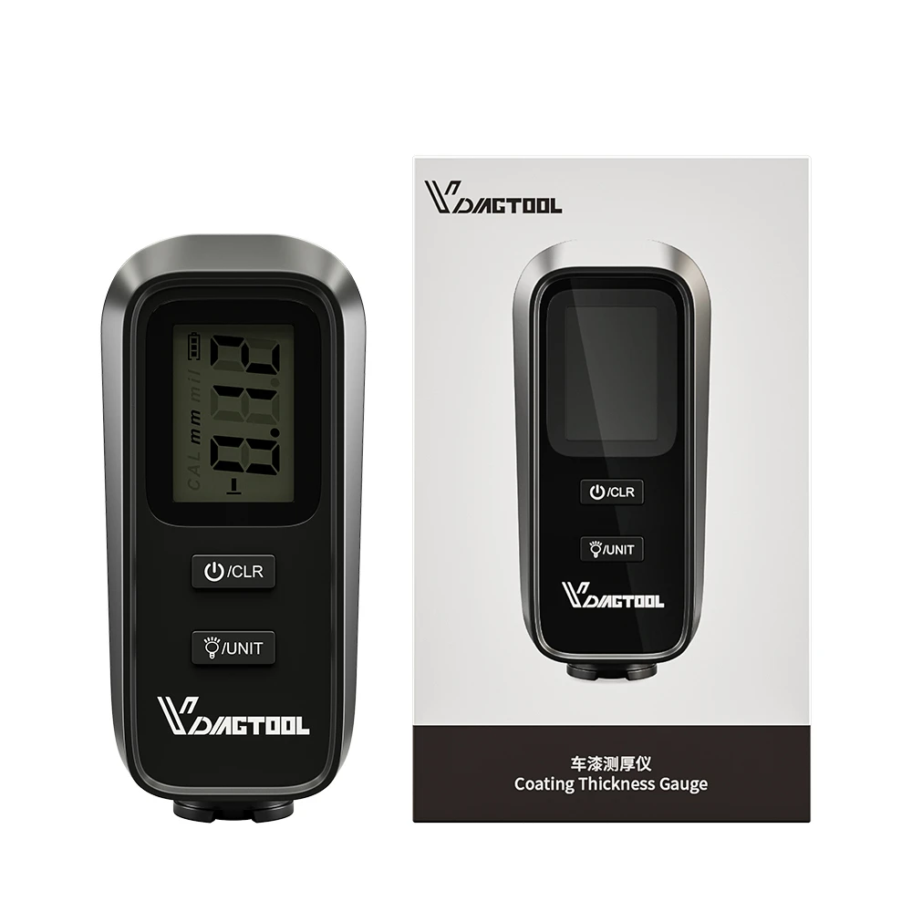  VDIAGTOOL VC-100 Car Thickness Gauge Meter Digital Paint Films For Car Paint Tester LCD Backlight T