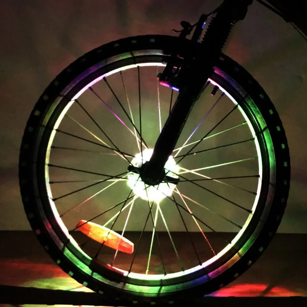 Rechargeable Bicycle Hub Light 8LED USB Charging Cycling Safety Night Lamp 8 Flash Modes Waterproof MTB Road Bike Light