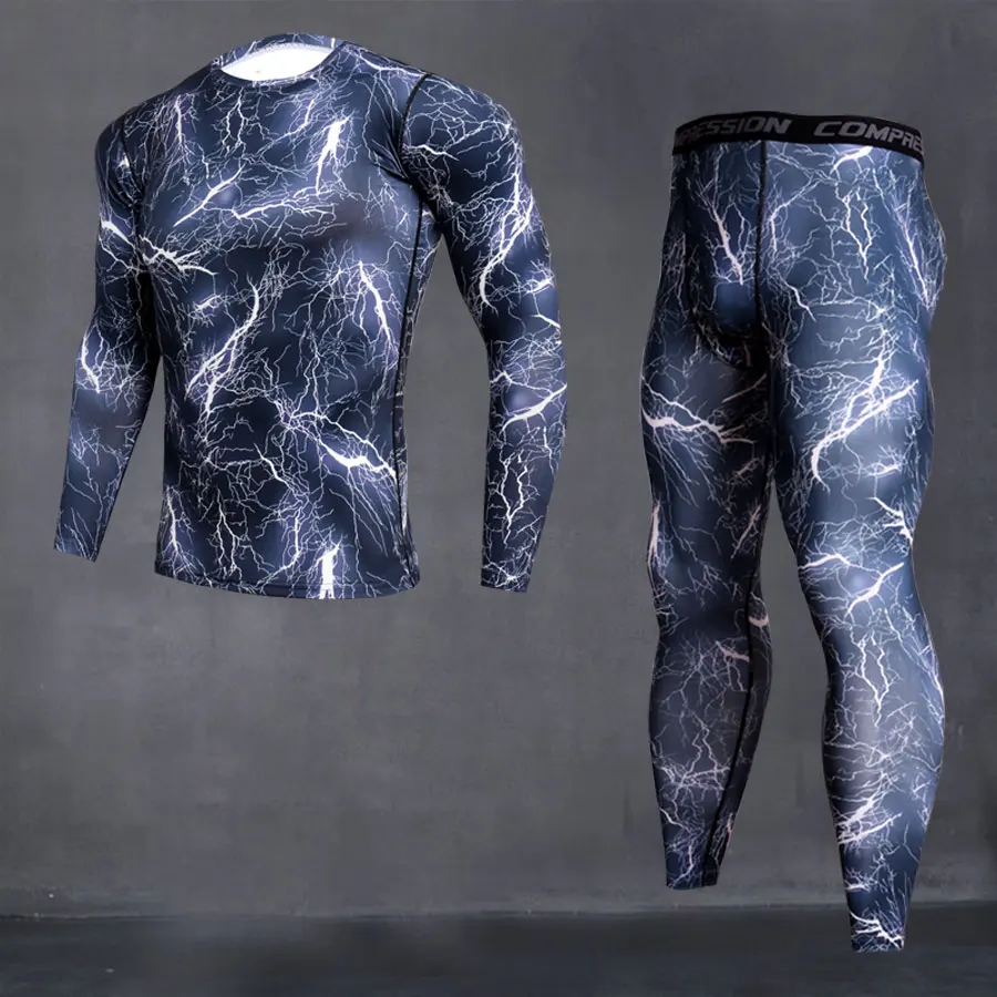 Мужская спортивная тренировочная футболка эластичная дышащая быстросохнущая функциональная спортивная одежда брендовая мужская Беговая футболка MMA rashgard kit 4XLT