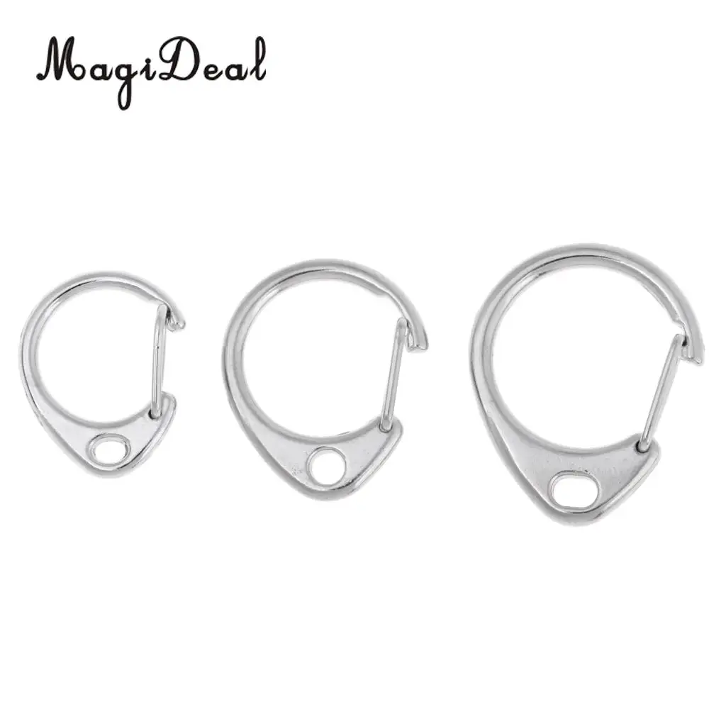 10PCS Keychain Carabiner Clip Metal D-Ring Locking Snap Hook Clasp Backpack Bag Accessories Outdoor Camping Hiking Hardware