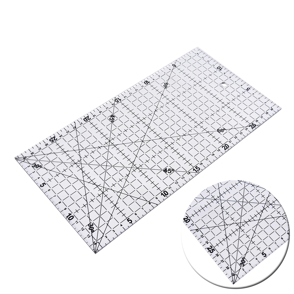 30X15 см, большой размер, толстая ткань, лоскутное шитье, инструмент «сделай сам», линейка, прозрачная, для шитья, для лоскутного шитья, линейка для выравнивания ног