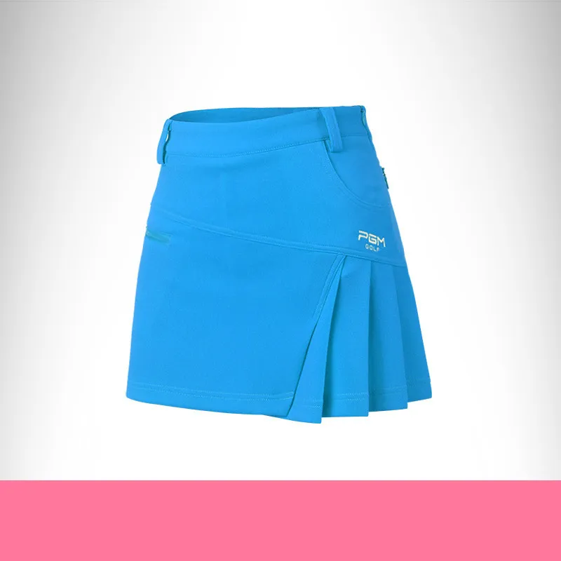blue PGM юбка для гольфа, женская короткая юбка для бадминтона и настольного тенниса, спортивная одежда для бега, плиссированная короткая юбка, женская одежда для гольфа - Цвет: blue
