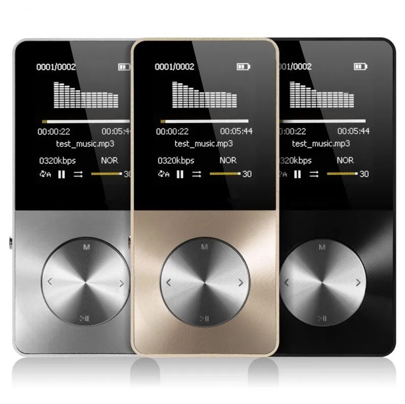 Металлический MP3 MP4 плеер, объемом памяти 4 ГБ/8 ГБ/16 ГБ тонкий спортивный MP4 игра ЖКД вспышка Hi-Fi мини музыкальный видеоплеер FM радио TF Регистраторы
