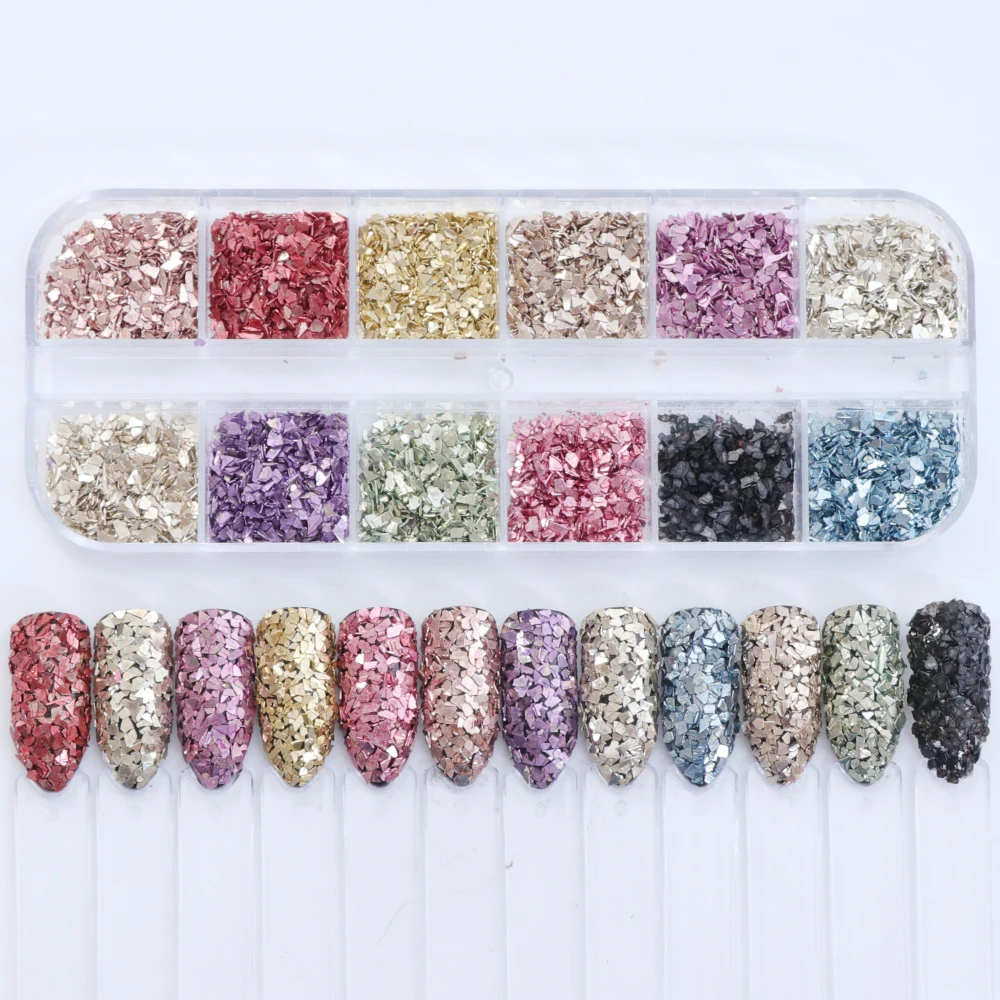 Broken Glass Shape Nail Sequins Flakes3