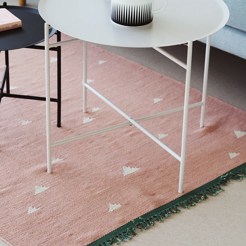 Шерсть ковер килим геометрический Богемия индийский ковер плед розовый зеленый полосатый современный дизайн в Иране скандинавском стиле