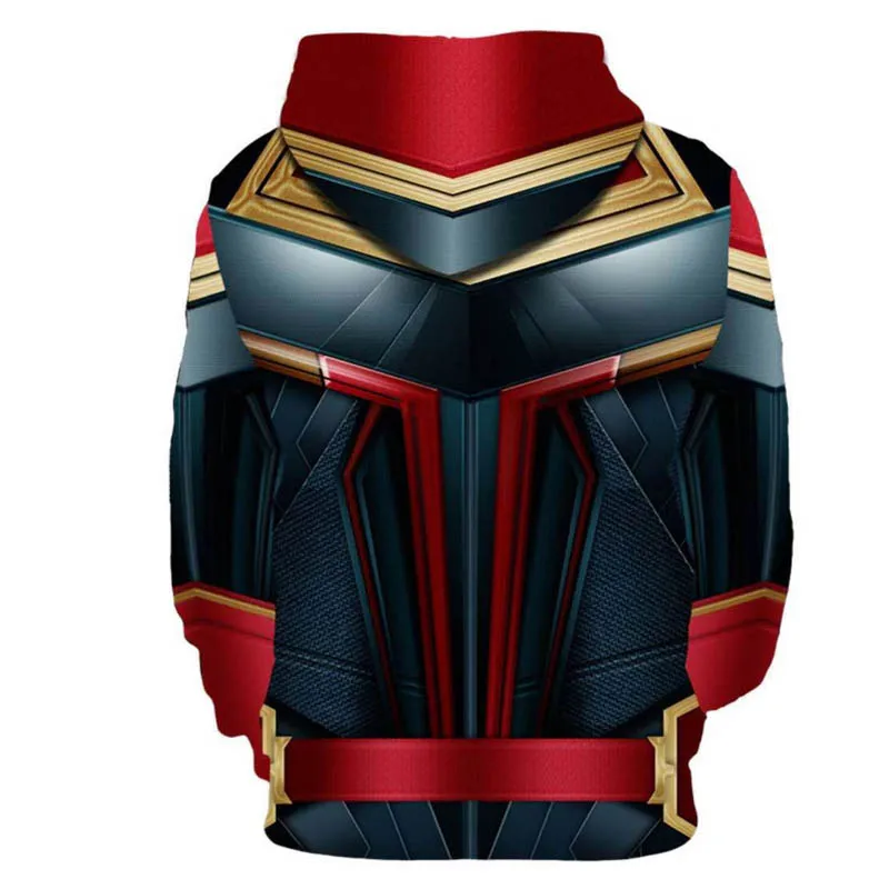 Cosroad 3D Printed Captain Marvel Carol Danvers Cosplay Costumes Hoodies Sweatshirts Casual Zipper Hooded Jacket Clothing (3)