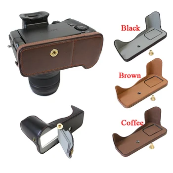 

New PU Leather Camera Case Bag Half Case Body Cover Open battery For Panasonic GH5 Lumix GH5