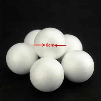 

Hot 75PCS/Lot 60MM Modelling Polystyrene Styrofoam Foam Ball White Craft Balls For DIY Christmas Party Decoration Supplies Gift