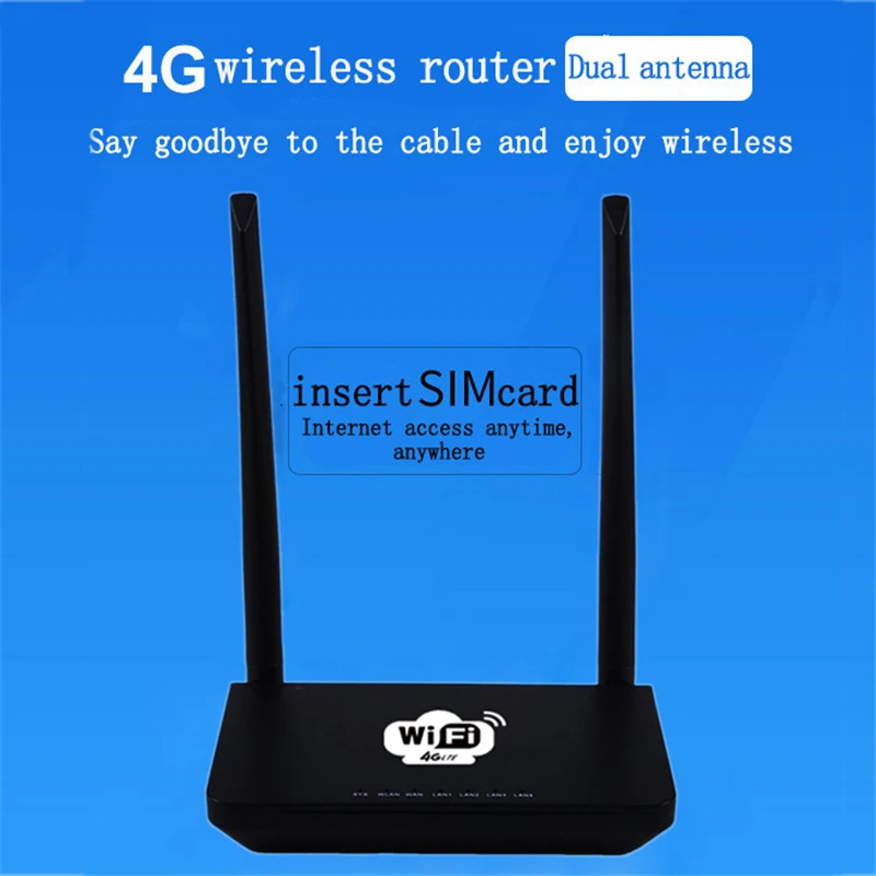 

KuWFi Unlocked 300Mbps Wifi Routers 4G LTE CPE Router with LAN Port Support SIM card and Europe/US/Asia/Middle East/Africa