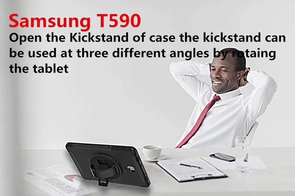 Чехол для samsung T590 Tab A 10,5, 360 градусов вращающийся ремешок на руку/ударопрочный, с подставкой защита от падения samsung T590 чехол