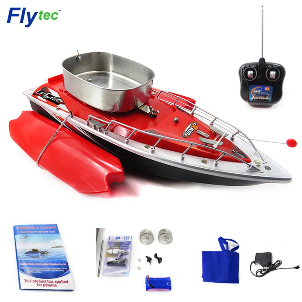 

Flytec 2011-3 Fishing Bait RC Boat Intelligent Wireless Electric Automatic Nesting Double Bin Silent Function Fishing Ship Toys