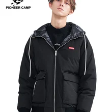 Пионерский лагерь зимний теплый пуховик Мужская брендовая одежда модные камуфляжные с капюшоном пуховики с принтом букв пальто AYR802391