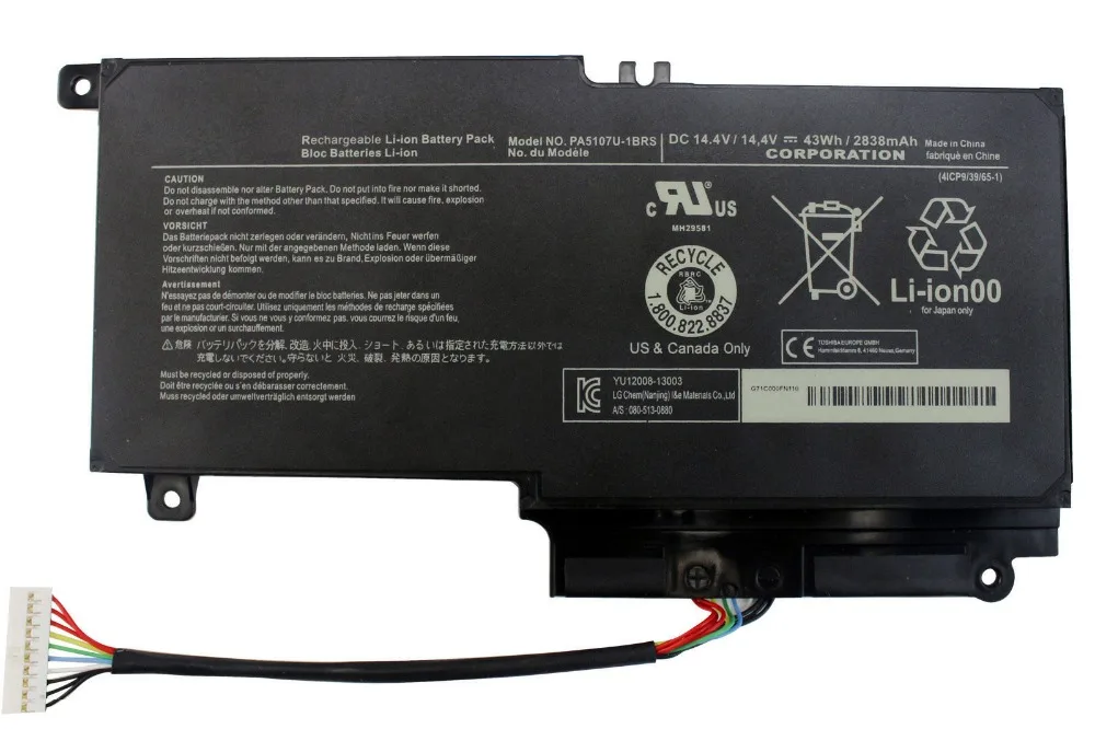 Натуральная PA5107U PA5107U-1BRS Батарея для Toshiba Satellite L45 L45D L50 S55 P55 L55 L55T P50 P50-A P55 S55-A-5275 S55-A5294