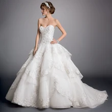 robe de mariee princesse 2016 elegant ball gown wedding dresses long white backless ruched bridal dress vestidos de noiva UD_361