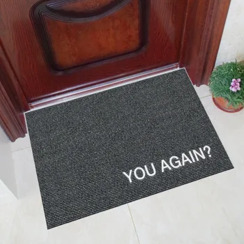 

Dark Grey Rubber Slip-resistant Washable Entrance Doormat Floor Mat Kitchen Long Carpet Corridor Rug Front Door Entry Funny Mats