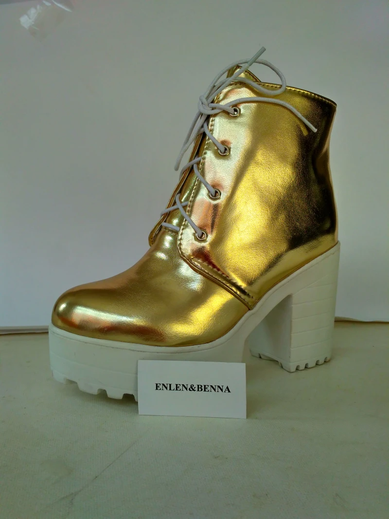 GOXPACER/Женская обувь в британском стиле; женские туфли-лодочки на платформе со шнуровкой; тонкие туфли на высоком толстом каблуке; ; большие размеры 35-44