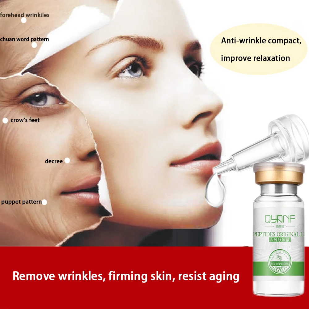 

Instantly Six Peptides Serum Rgireline LiquidFor Striae Anti-Wrinkle Cream Anti Aging Collagen QYANF Argireline Serum