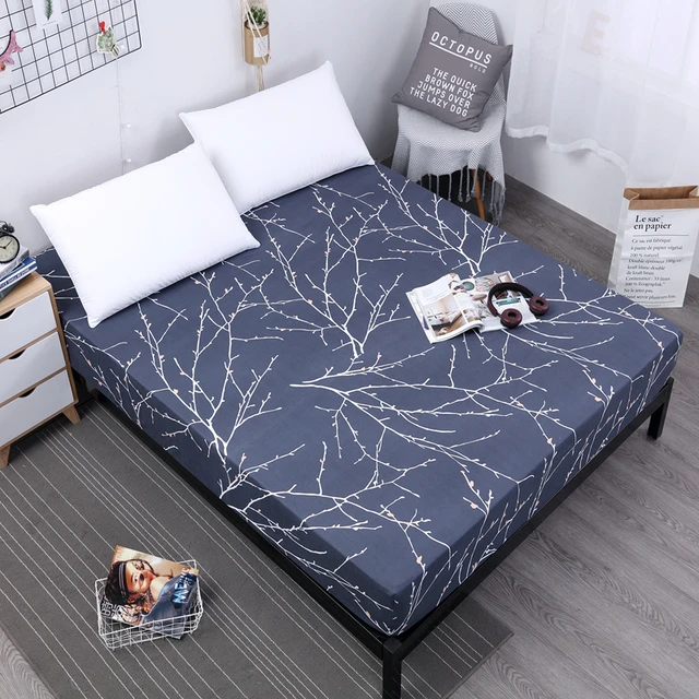 New Fitted Sheet on Elastic Band Mattress Cover with All around Elastic