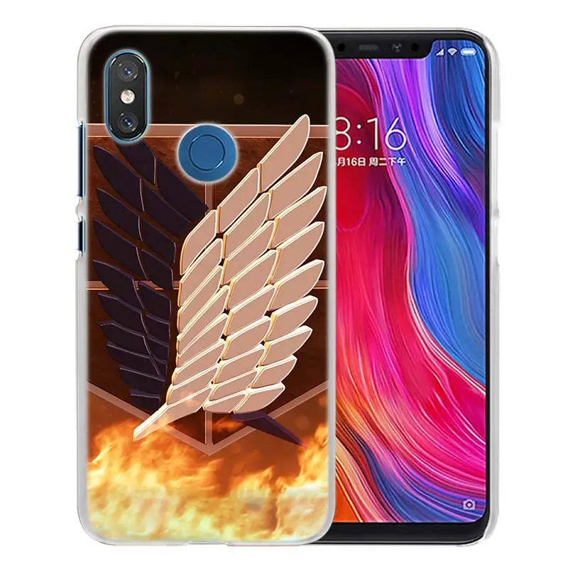 Для Xiao mi Red mi Note 7 Go 6 6A Pro S2 5 Plus 4X mi Play 8 lite A2 A1 Прозрачный жесткий пластиковый чехол с изображением японского аниме атака на Титанов - Цвет: 09