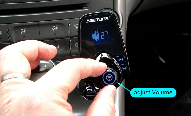 Автомобильный комплект AGETUNR Bluetooth AUX, комплект громкой связи, fm-передатчик, MP3 музыкальный плеер, 5 В, 2.1A, USB Автомобильное зарядное устройство, дисплей 1,44 дюйма