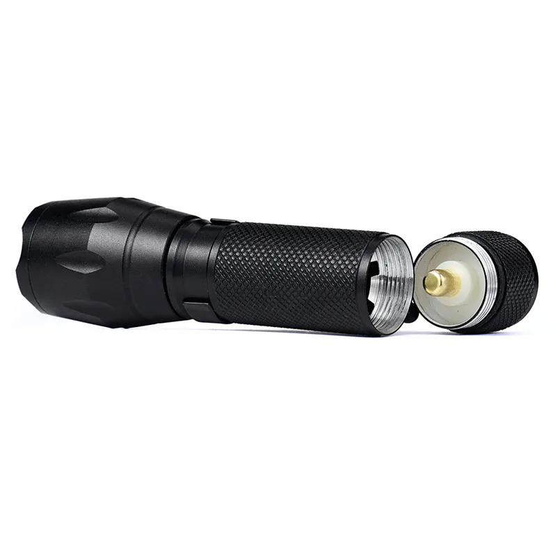 Flashlight Aluminum Alloy 5000LM Zoom Q5 bike light LED Flashlight 3 Mode Torch Super Bright 14500AA Light Lamp #2o17 (2)