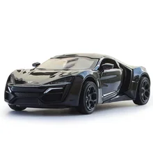 Lycan супер спортивная модель автомобиля Модель автомобиля с выдвижной спинкой электронная игрушка с имитацией света и музыкальная Модель автомобиля игрушки для детей