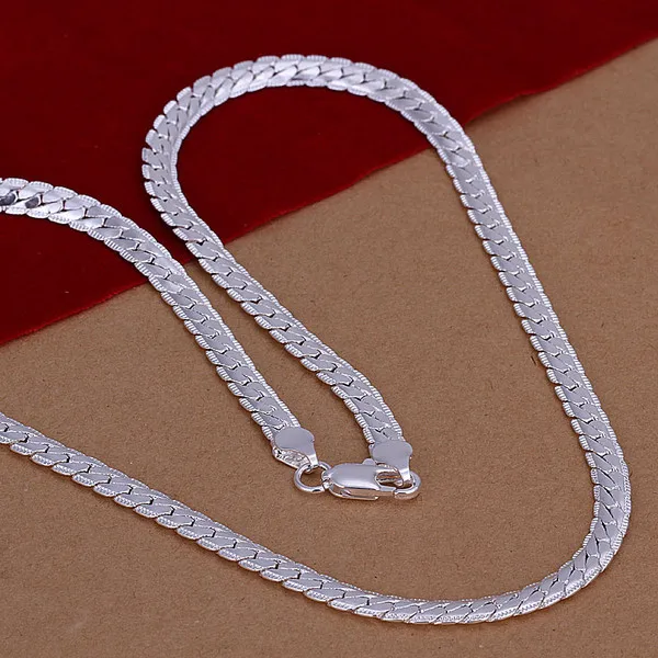 

5mm Mens 20 "925 Sterling Silver Snake Chain Necklace N130 For Christmas Gift