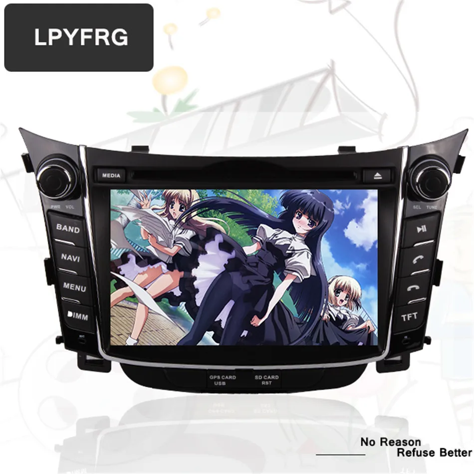 Clearance Octa Core android 9.0 car dvd gps player 1024*600 For HYUNDAI i30 2011 2012 2013-2017 gps navigation car stereo audio video AUX 2