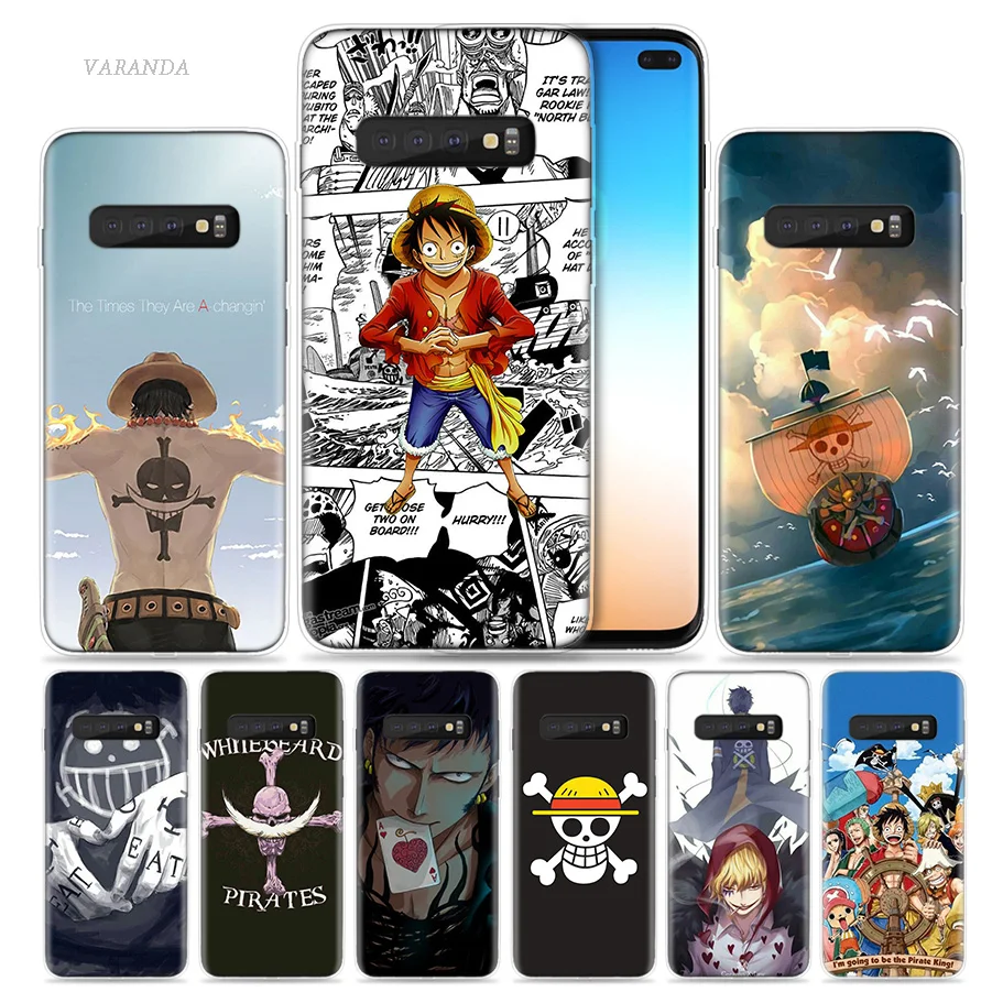 

One Piece Case for Samsung Galaxy S8 S9 S10 5G S10e S7 Note 8 9 10 J4 J6 Plus J5 J8 2018 J3 Silicone Caso Anime Phone Bags Coque