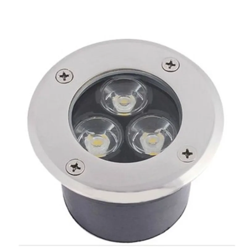 3 Вт LED подземный свет лампы AC85-265V/DC12V открытый похоронен встраиваемые этаж прожектор водонепроницаемый IP67 пейзаж освещения лестницы