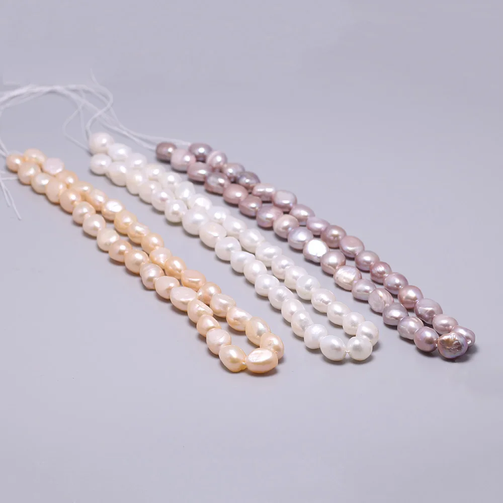 

3 Colors Natural Freshwater Pearls Beads Strand Loose Baroque Style Irregular Shape 14" For DIY Bracelet Necklace Jewelry Making