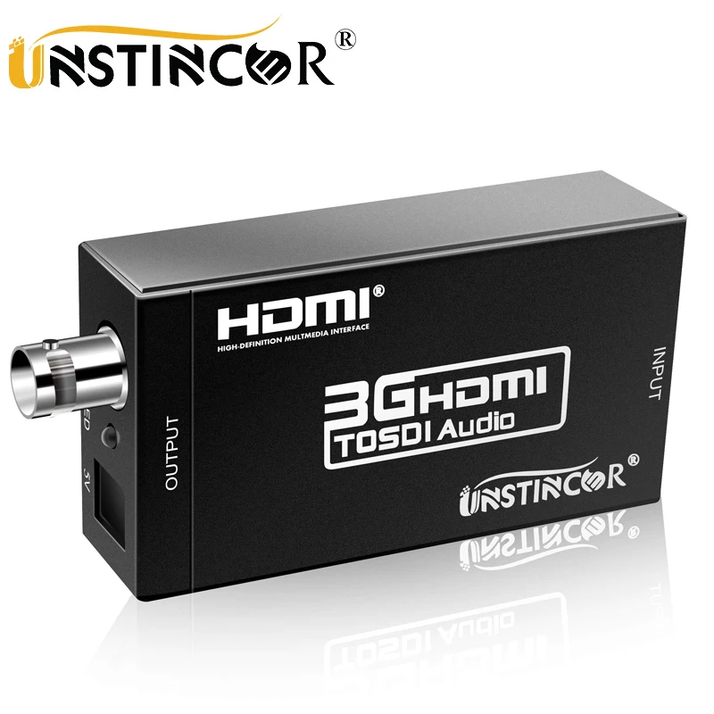 

UNSTINCER HDMI to SDI/SDI to HDMI Converter Adapter 3G-SDI Support 1080p For Camera Home Theater