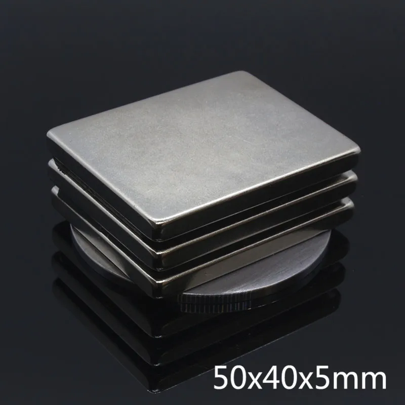 1 шт. 50x40x5 мм магнитов NdFeB (неодим-супер сильный кубом неодимовые магниты мощный